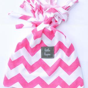 Pink And White Chevron Stripe Swaddle Blanket...